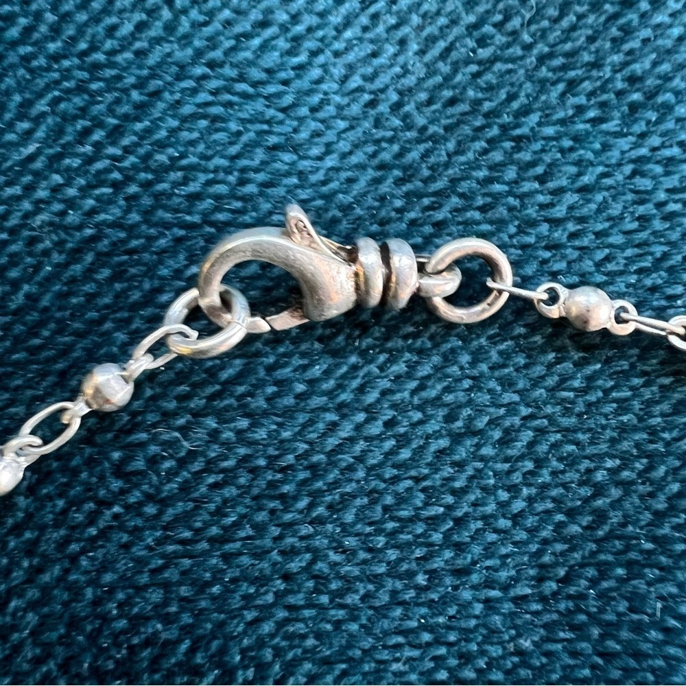 Sterling Silver Rose Quartz Solid Block Clouds Ne… - image 4